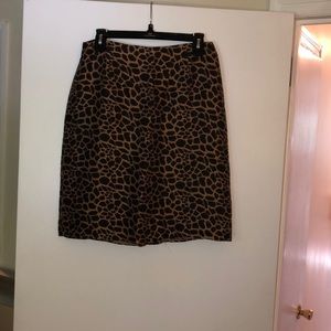 Giraffe print pencil skirt